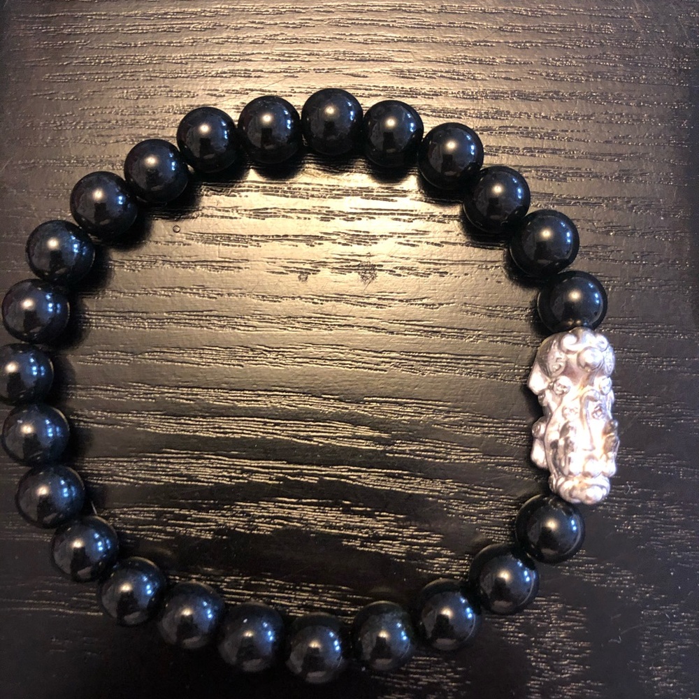 Black Jade & Piqiu  Bracelet